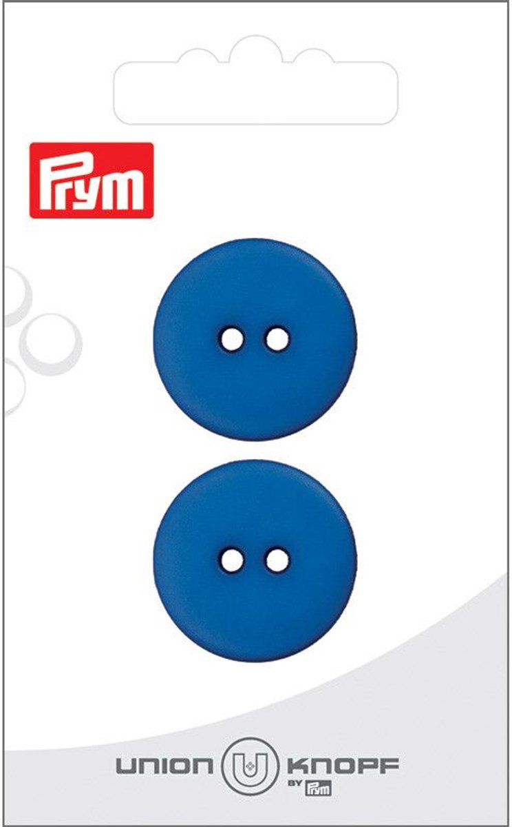   Fournituren - Knopen en sluitingen -   2 gaatjes 23mm blauw 2st - Fournituren elastieken band - Blauw - 1 kaart