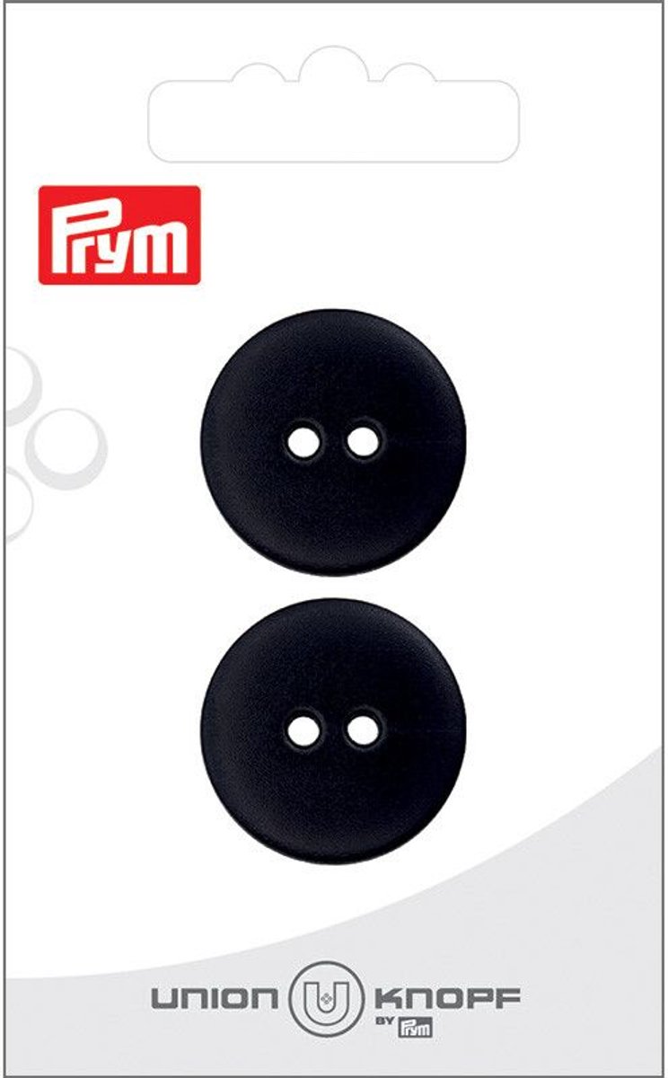   Fournituren - Knopen en sluitingen -   2 gaatjes 23mm zwart 2st - Fournituren elastieken band - Zwart - 1 kaart