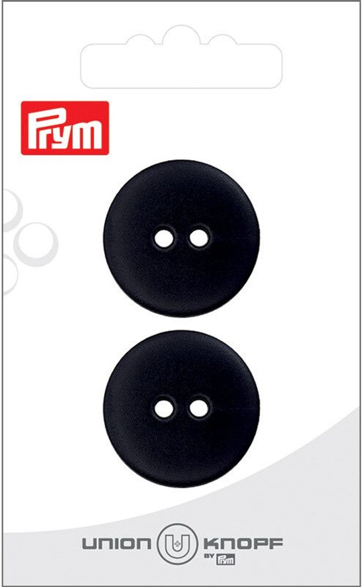   Fournituren - Knopen en sluitingen -   2 gaatjes 25mm zwart 2st - Fournituren elastieken band - Zwart - 1 kaart