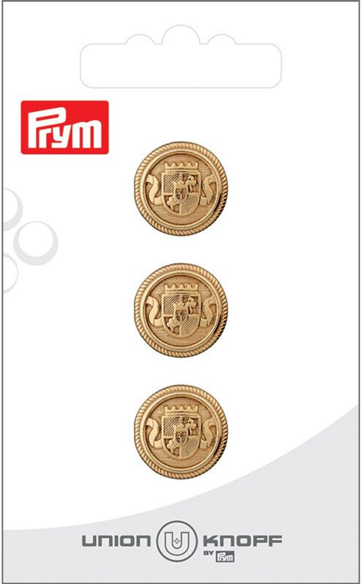   Fournituren - Knopen en sluitingen -   Metaal 15mm goud 3st - Fournituren elastieken band - Goud - 1 kaart