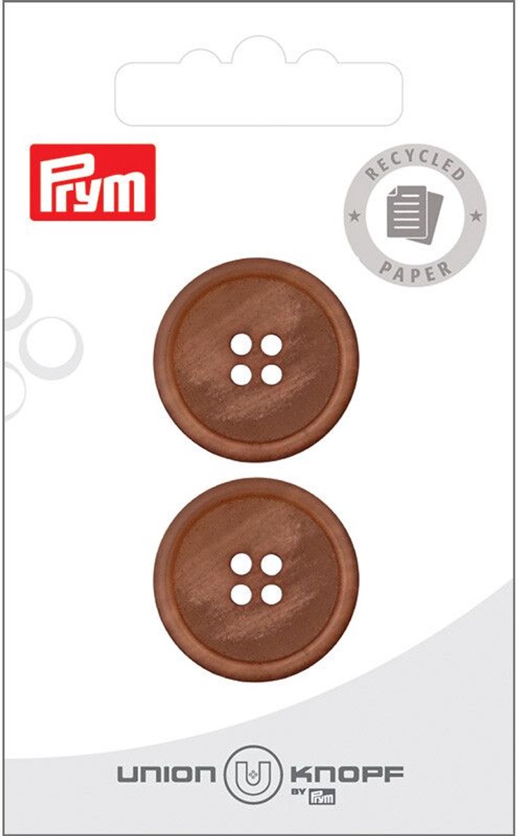   Fournituren - Knopen en sluitingen -   Papier-poly recycled 23mm beige 2st - Fournituren elastieken band - Beige - 1 kaart