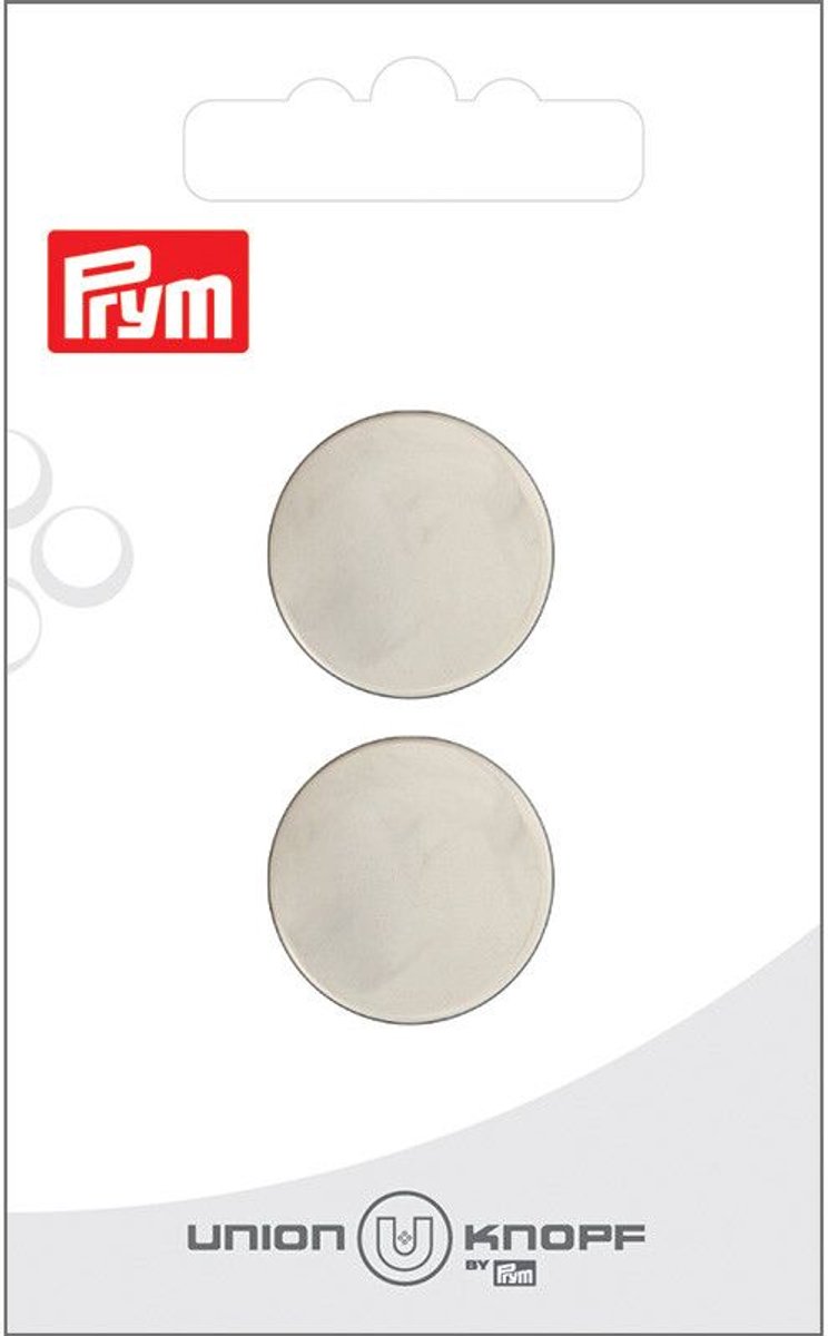   Fournituren - Knopen en sluitingen -   metaal 20mm zilver glans 2st - Fournituren elastieken band - Zilver Glans - 1 kaart