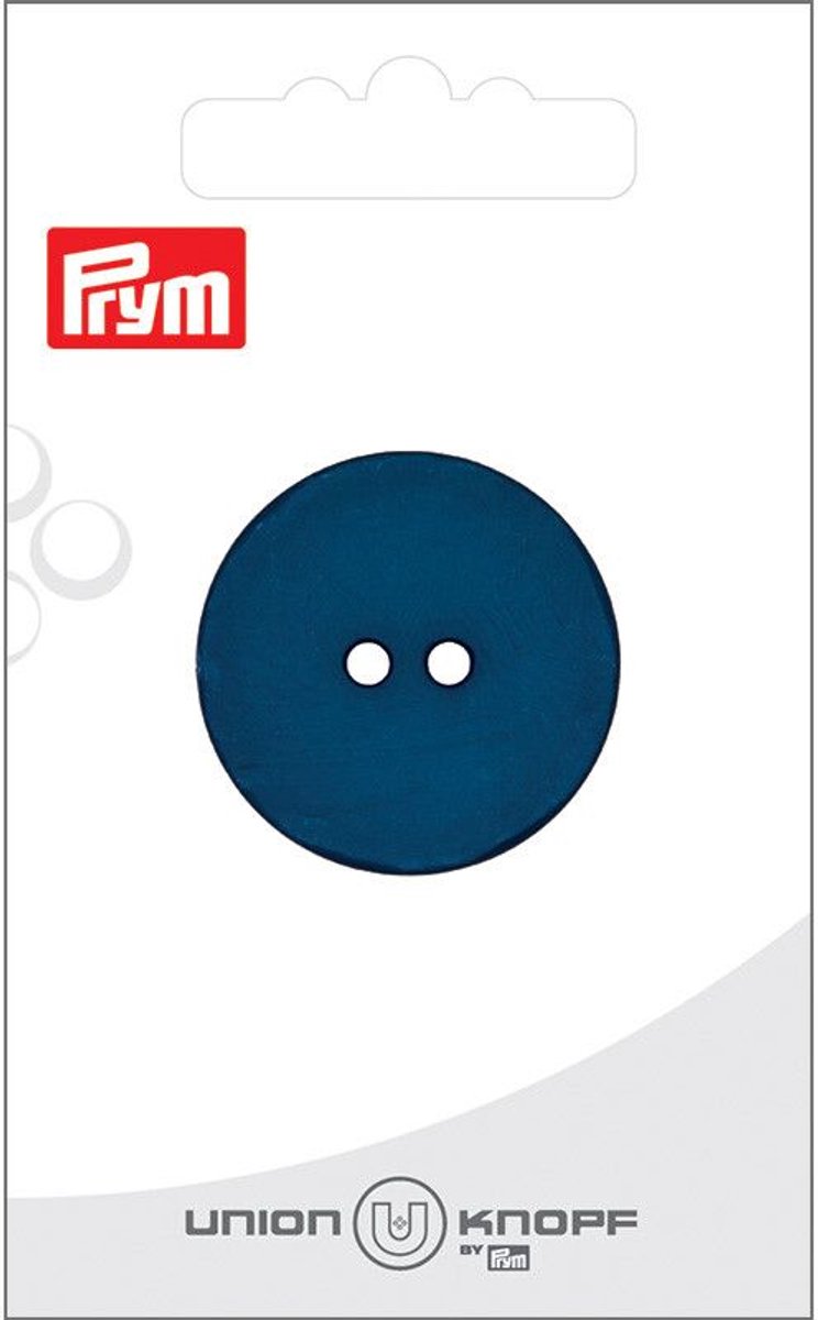   Fournituren - Knopen en sluitingen -   ruw 2 gaatjes 30mm blauw 1st - Fournituren elastieken band - Blauw - 1 kaart