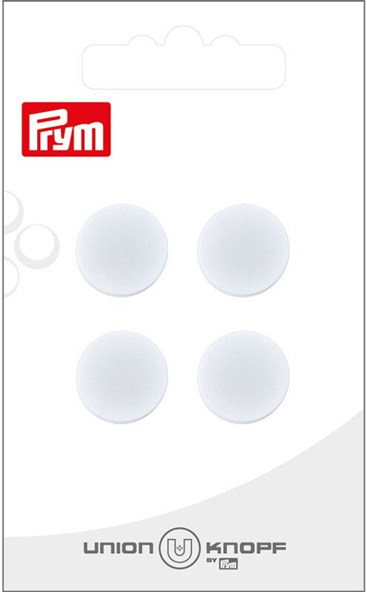   Fournituren - Knopen en sluitingen -  sgaten knoop 15mm wit 2st - Fournituren elastieken band - Wit - 1 kaart