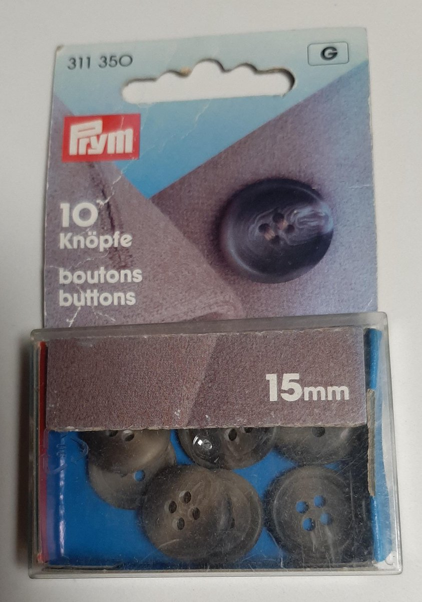   knopen 15mm - gemarmerd grijs bruin - 10x knoop - 1.5cm - art. 311350 - knoopjes