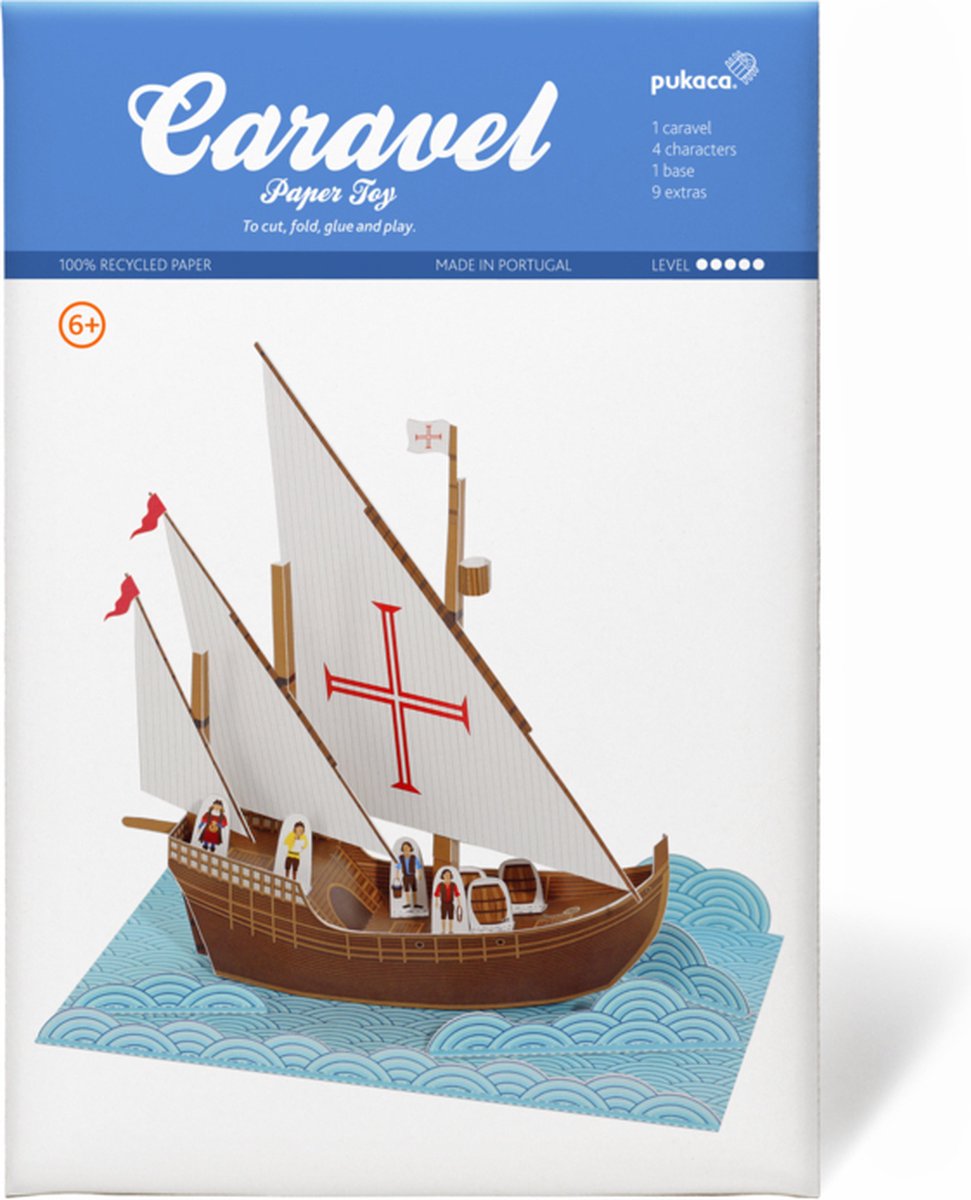 Papieren speelfiguren - Caravel