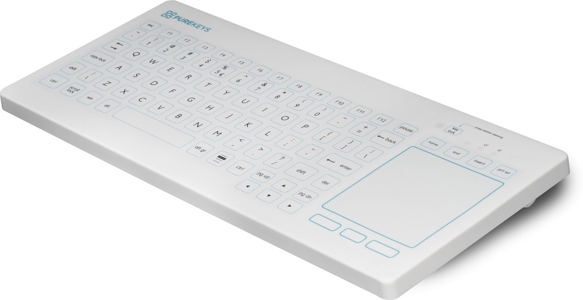 Medisch toetsenbord bedraad met touchpad