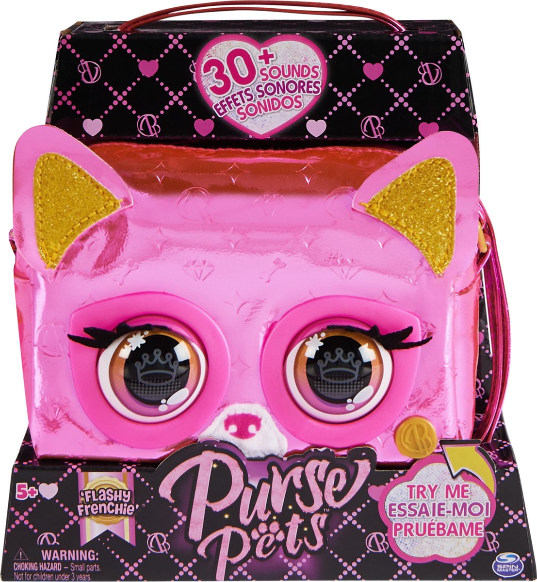 Purse Pets - Metallic Bag - Puppy - Interactief speelgoedtas meer dan 30 geluiden en lichteffecten