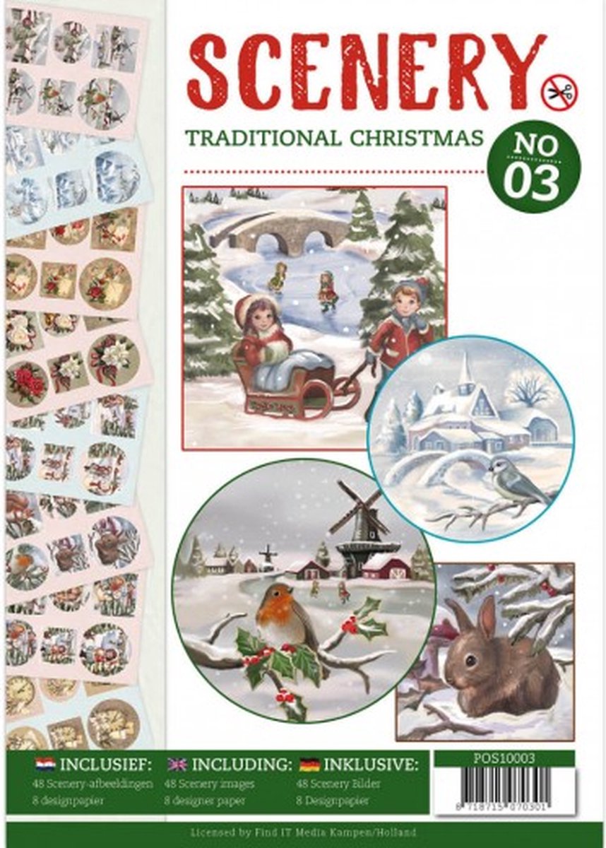 Nr. 3 Traditional Christmas Push Out boek Scenery