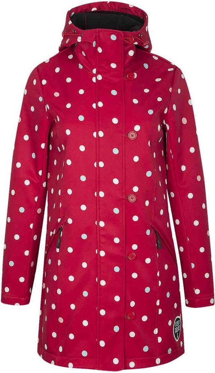 Pussy Deluxe Jas -L- Dots Softshell Rood