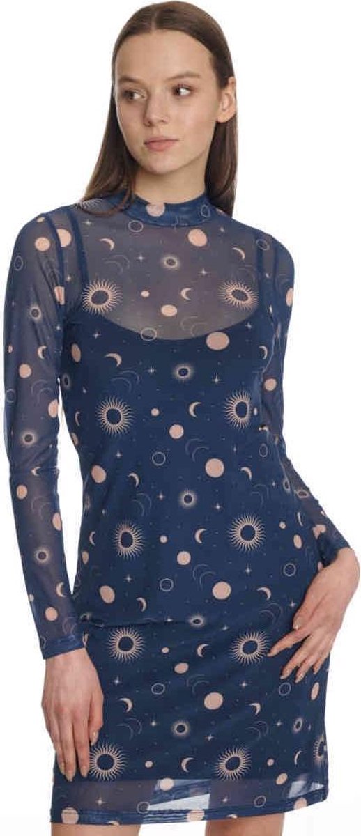 Pussy Deluxe Korte jurk -L- Celestial Blue Mystic Blauw