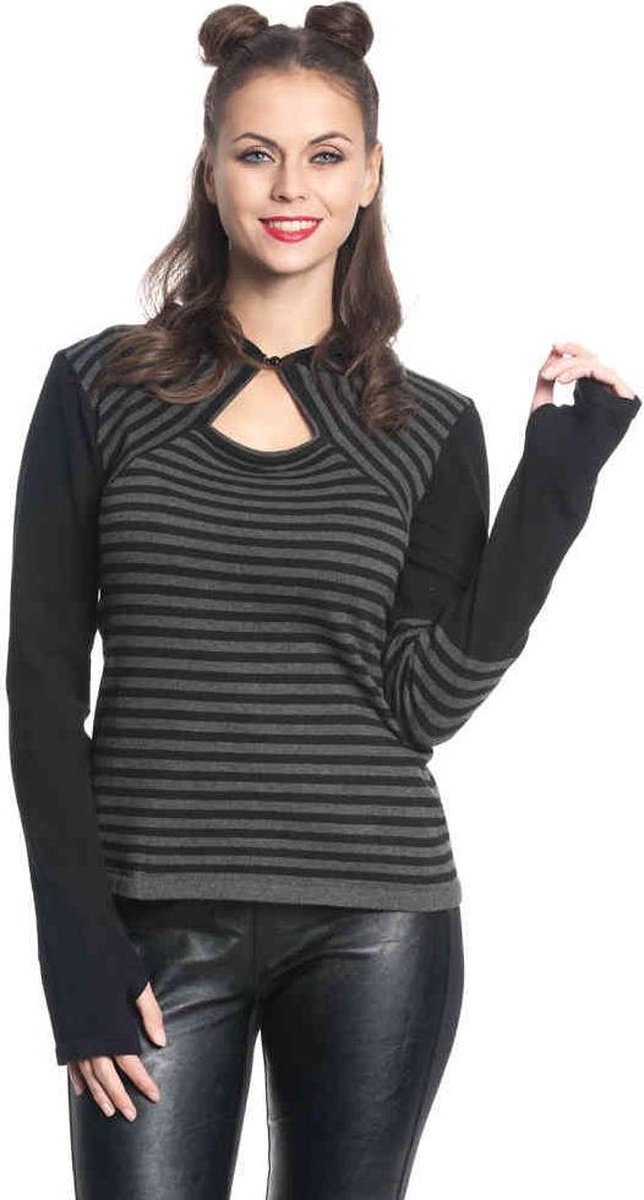 Pussy Deluxe Longsleeve top -L- Built In Warmer Stripes Multicolours