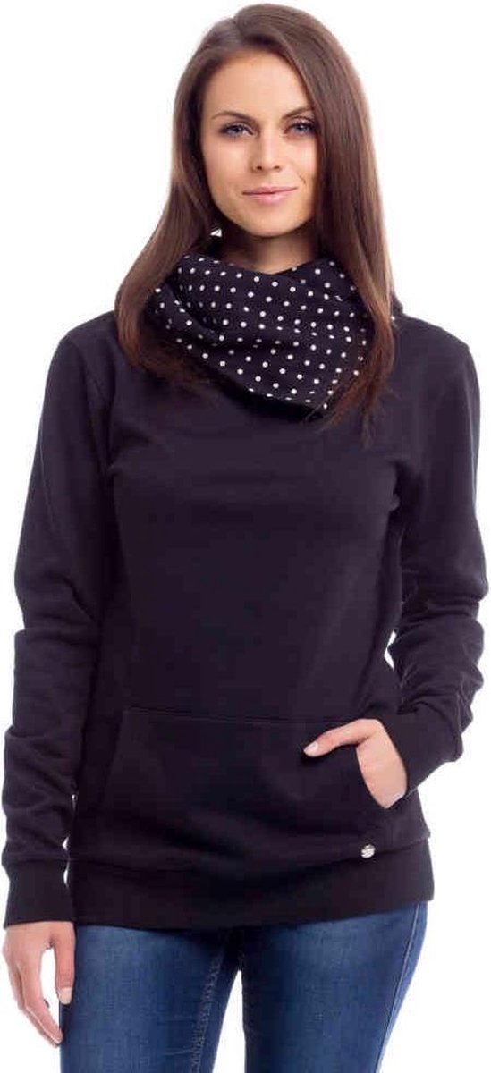 Pussy Deluxe Sweater/trui -S- Cross Over Dotty Zwart