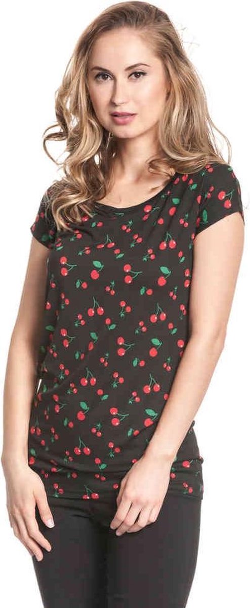 Pussy Deluxe Top -XL- Cherries Zwart