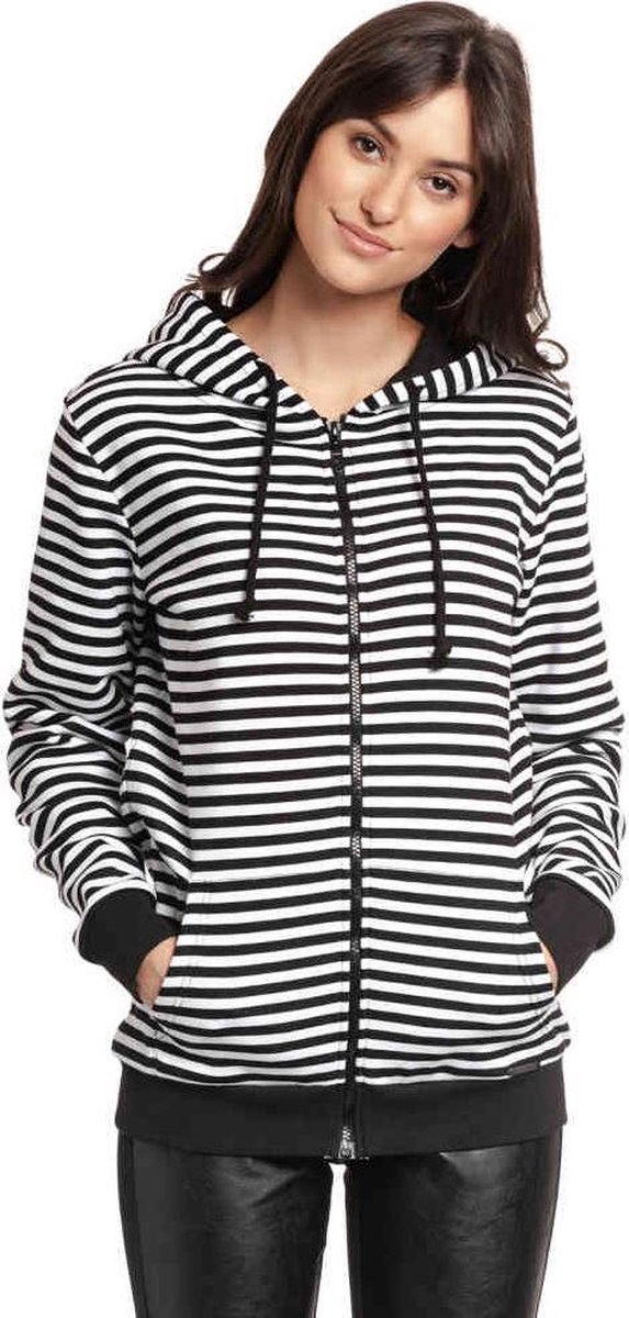 Pussy Deluxe Vest met capuchon -M- Stripes Hooded Multicolours