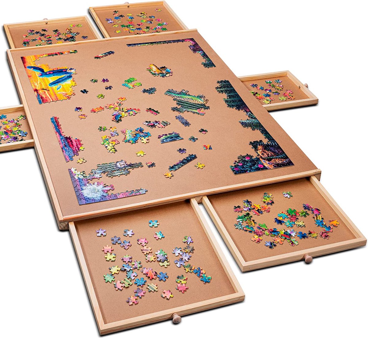 Puzzlr™ - Puzzelbord – Puzzelplaat – Puzzelplank – Puzzeltafel - Puzzelmat – Hout – Tot 1500 stukjes