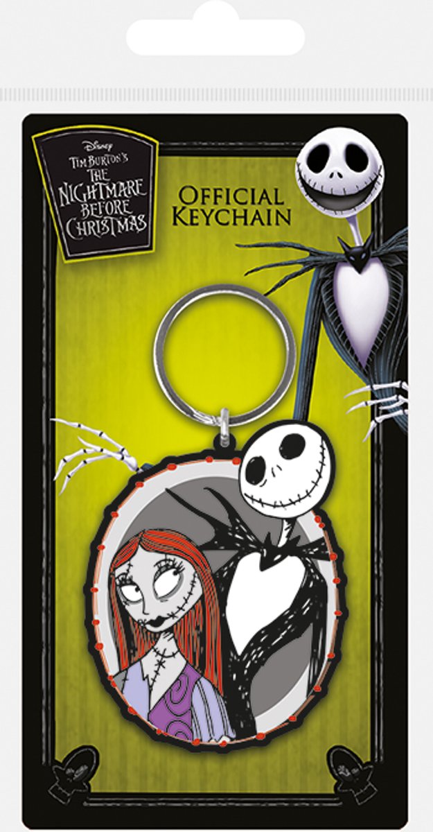 Nightmare Before Christmas Jack and Sally Rubber Keychain  Sleutelhanger