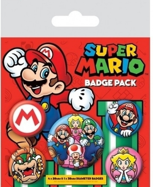 Super Mario Pin Badge Pack