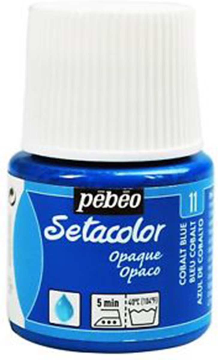 Pébéo Setacolor Blauwe Textielverf - 45ml textielverf voor donkere en lichte stoffen