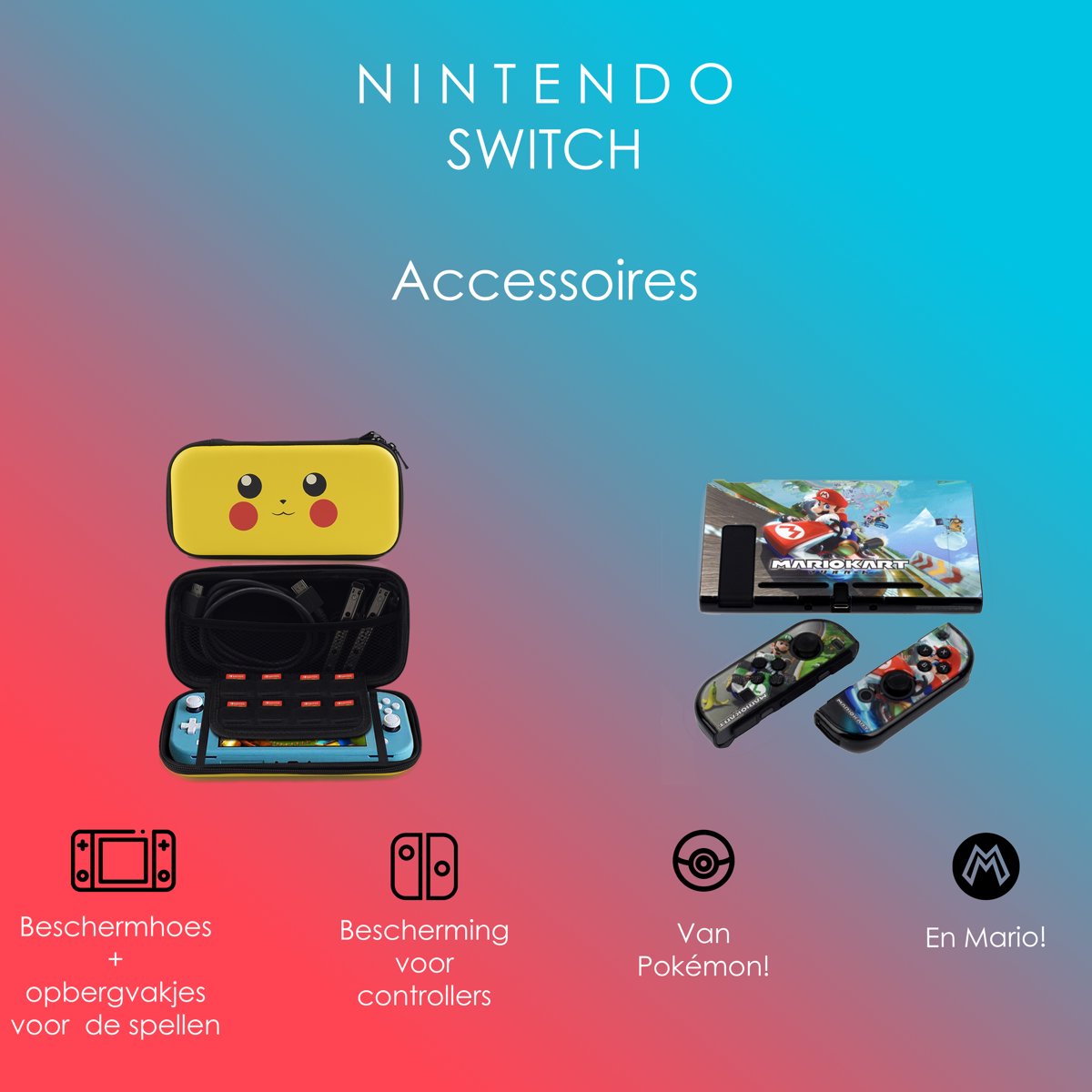 Nintedo Switch Accessoires – Nintendo Switch Case – Nintendo Switch Hoes – Mario Kart