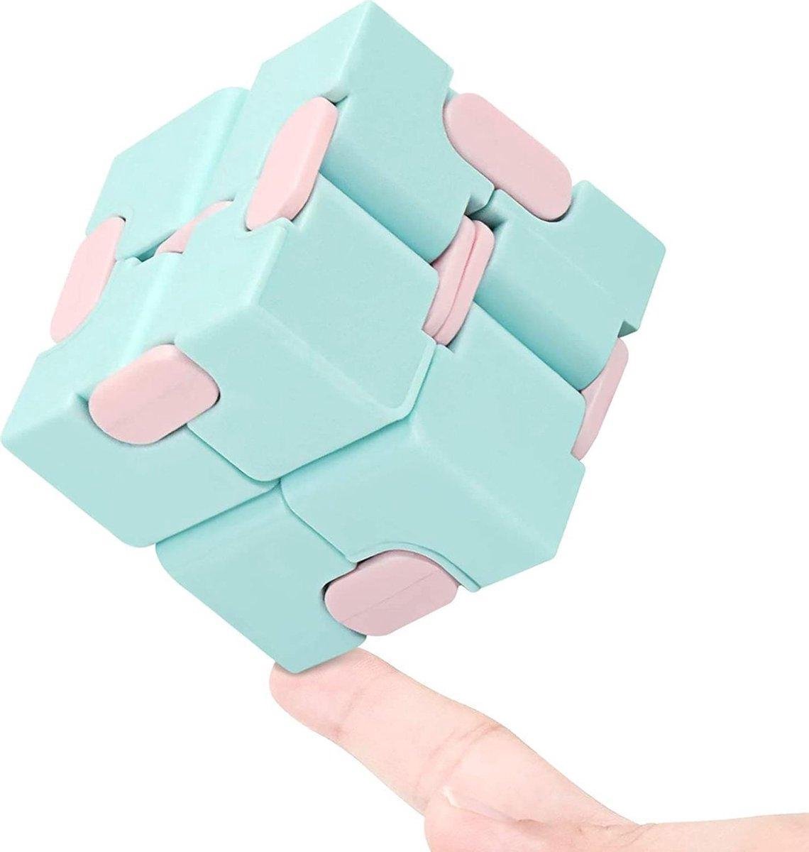 Infinity cube - Pastel Blauw – Fidget cube - Friemel kubus - gezien op Tiktok