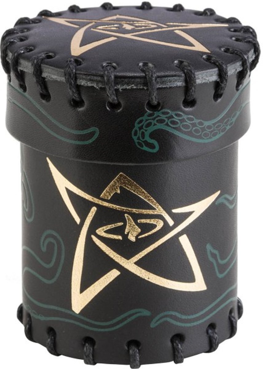 Call of Cthulhu Black & green-golden Leather Dice Cup