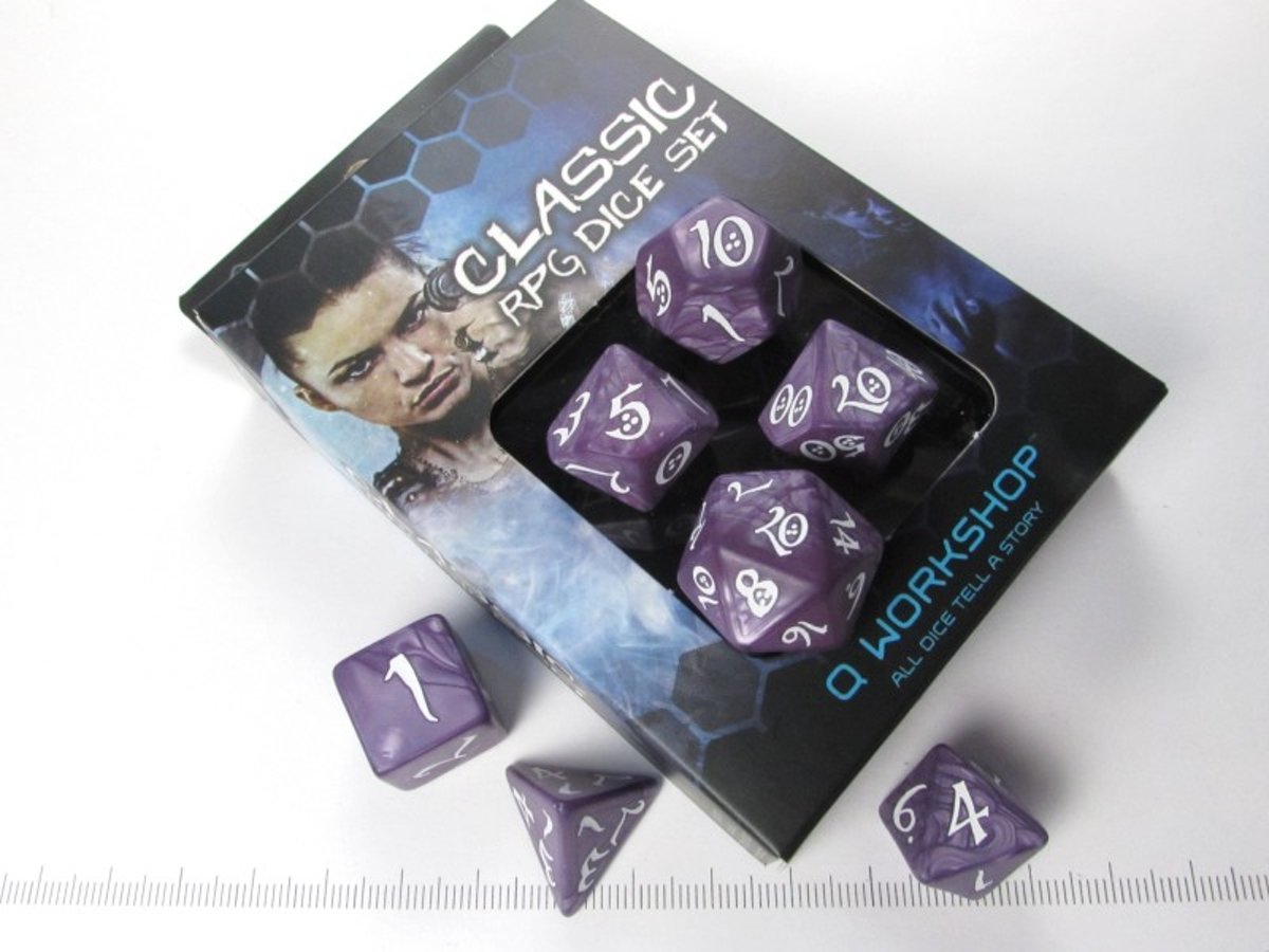 Classic RP Lavender & white Dice Set