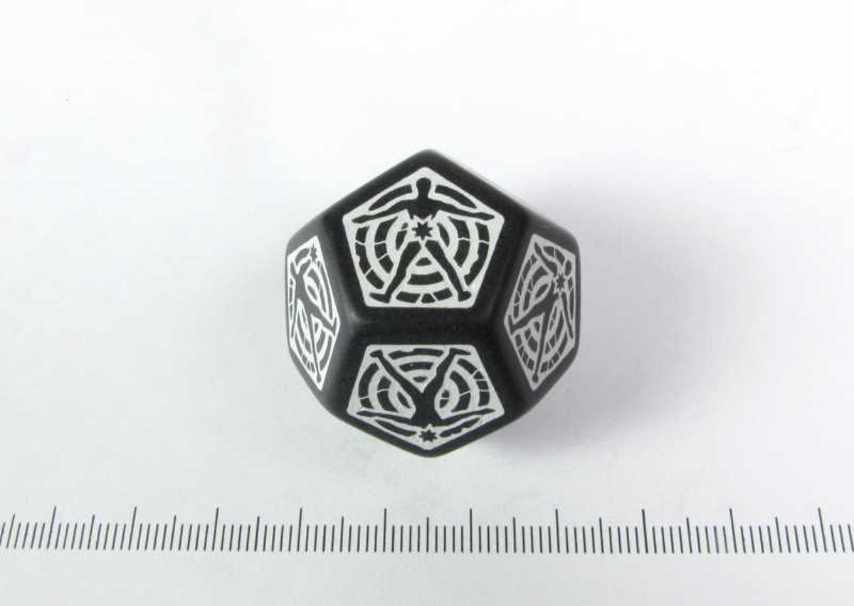 D12 Hit location Dice - Zwart