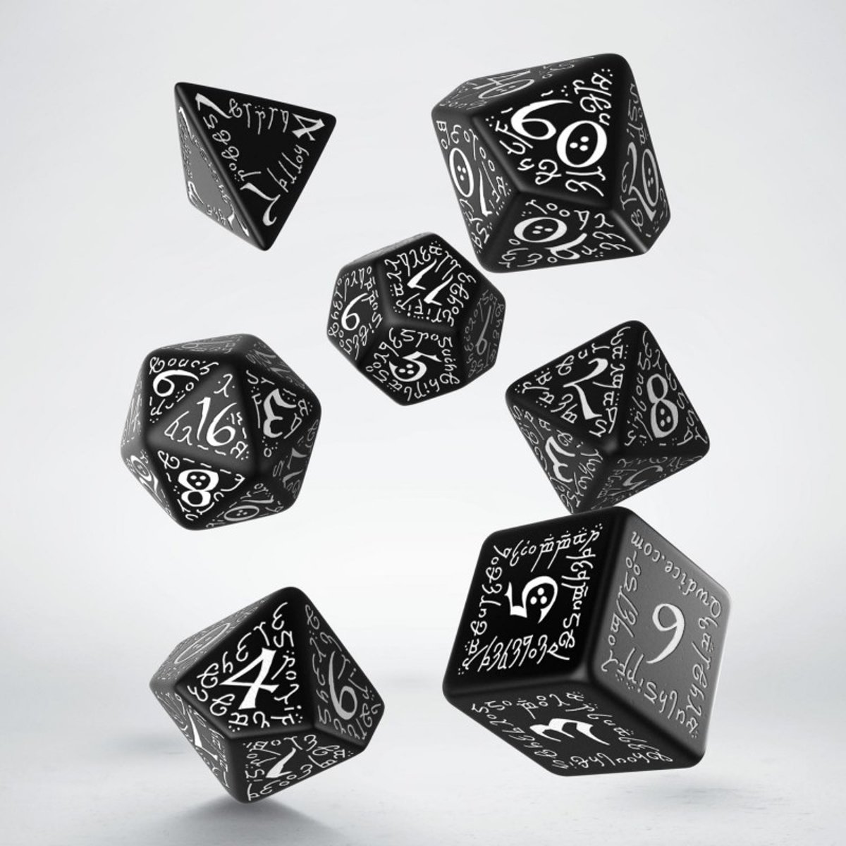 Polydice Set Q-Workshop Elvish White & Black