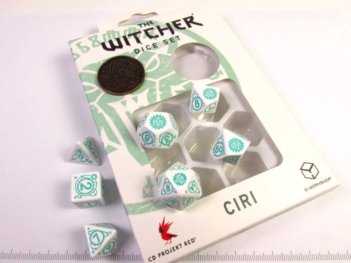The Witcher Dice Set Ciri - The Law of Surprise (7 & unique coin)