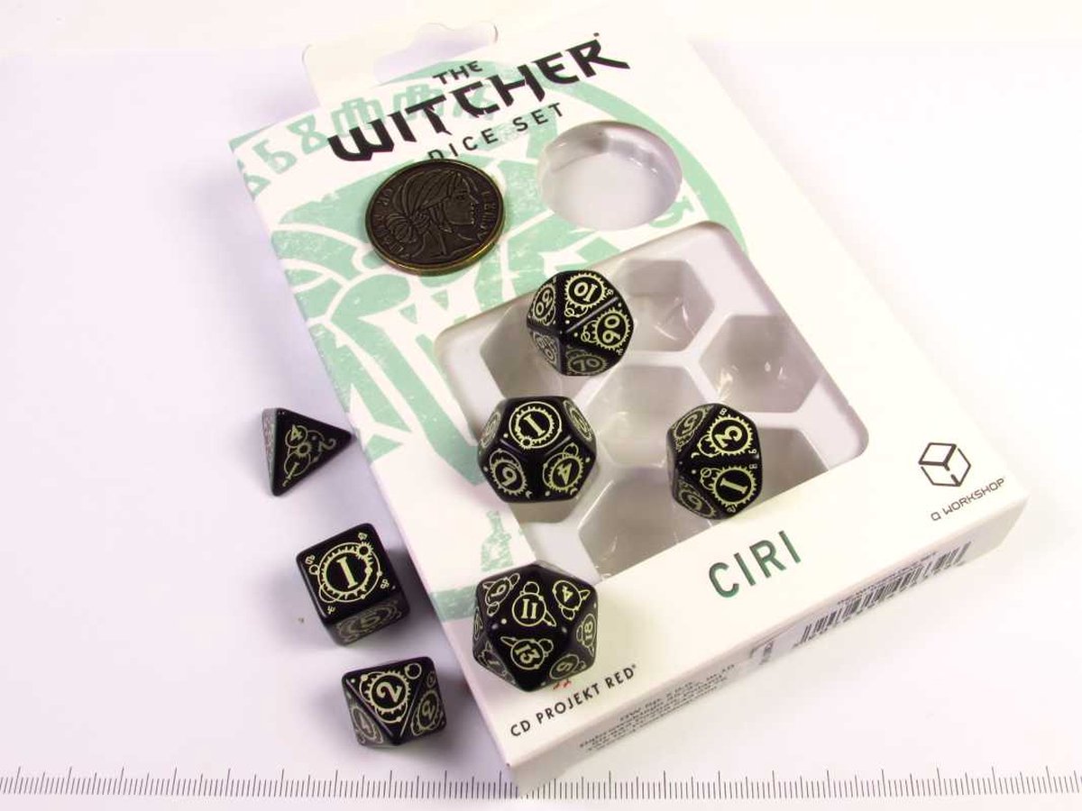 The Witcher Dice Set Ciri - The Zireael (7 & unique coin)