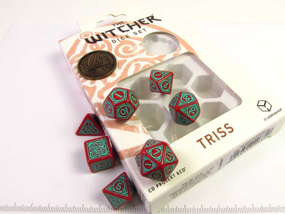 The Witcher Dice Set Triss - Merigold the Fearless (7 & unique coin)