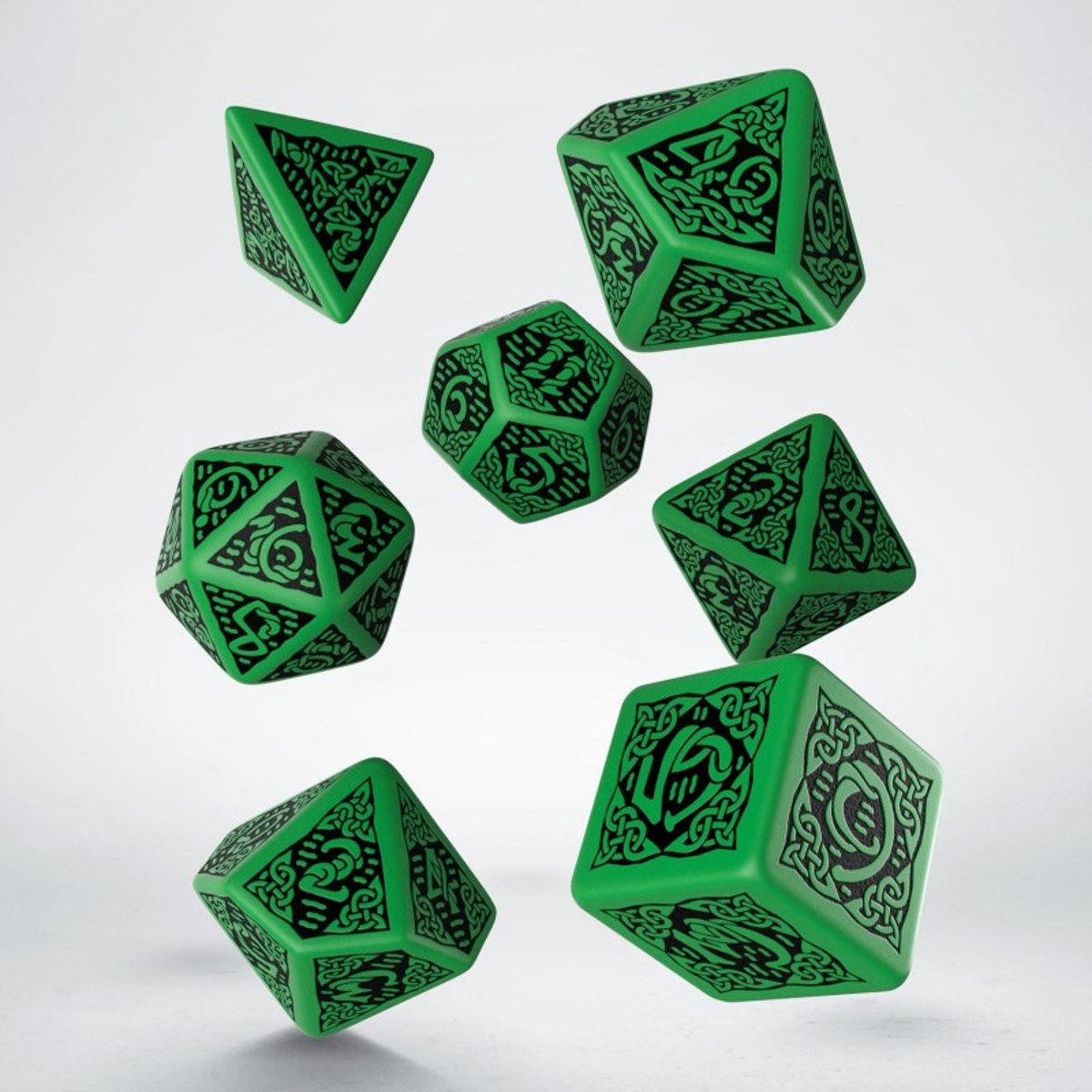 Celtic polydice set groen