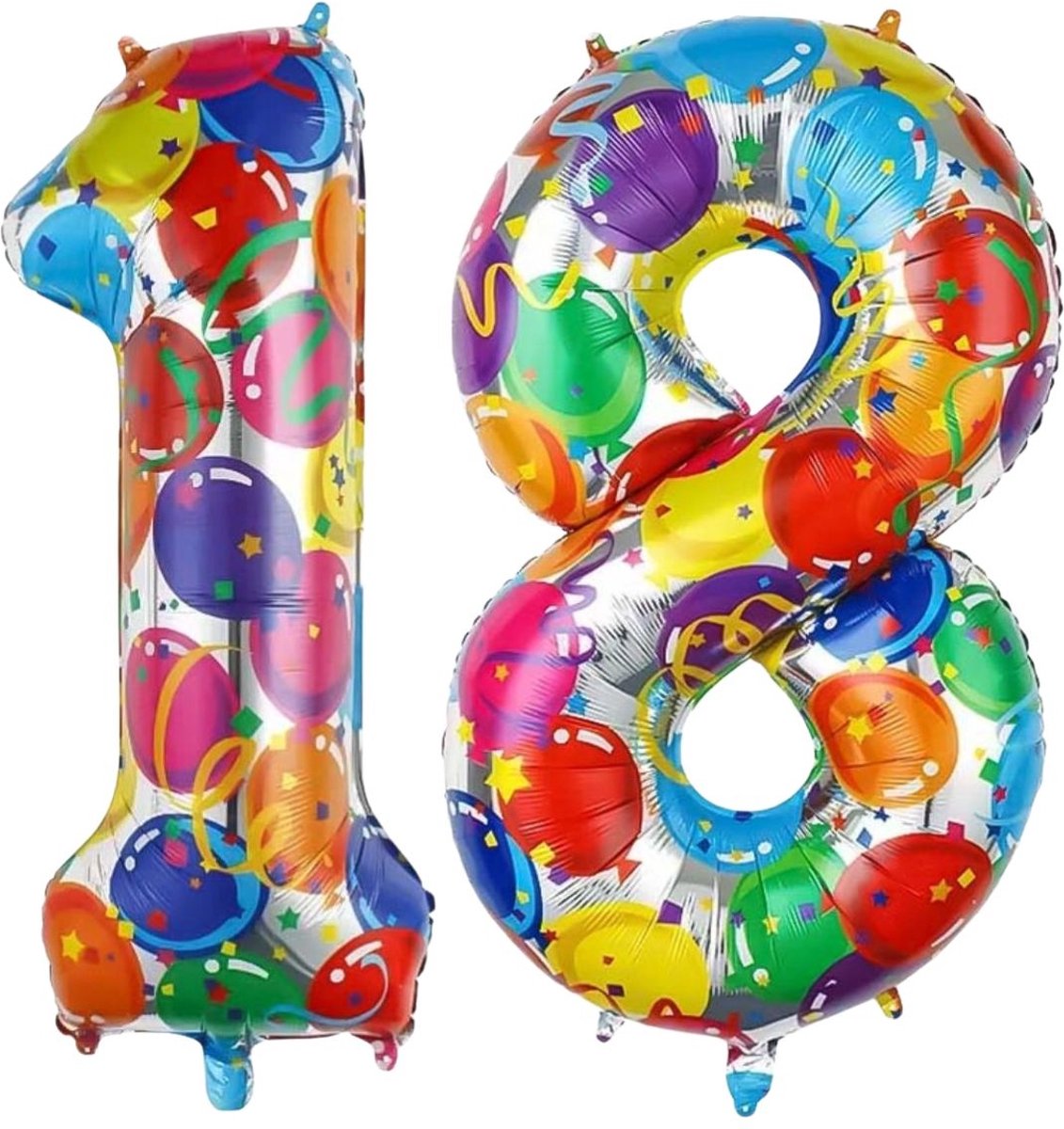 Cijfer Ballonnen Ballon Cijfer 18 Verjaardag Versiering Feest Helium Ballonnen Cijferballon Folieballon Kleur Xl Formaat
