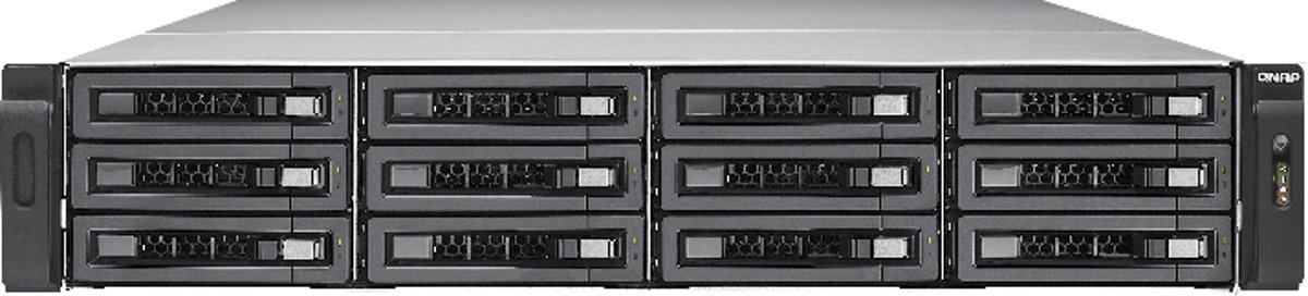 12 (+6)-Bay TurboNAS/SAS 12G/SAS/SATA 6G/Xeon D-1521 2.4GHz/16GB ECC RAM/4-LAN/built0in 2 10Gb SFP+/ 40Gb network-ready/iSCSI/RAID 0 1/5/6/10/5+spare/6+spare/1