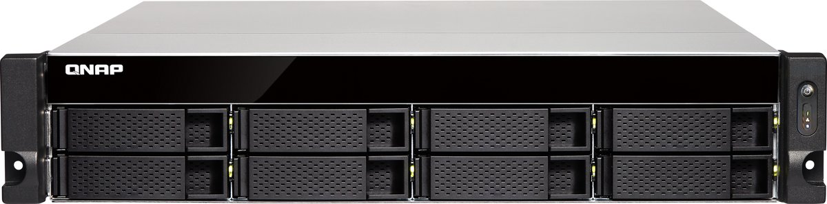 8-bay rackmount NAS AMD RX-421ND 16GB DDR4 2xM.2 2280/2260 SATA slots 4xGbE LAN