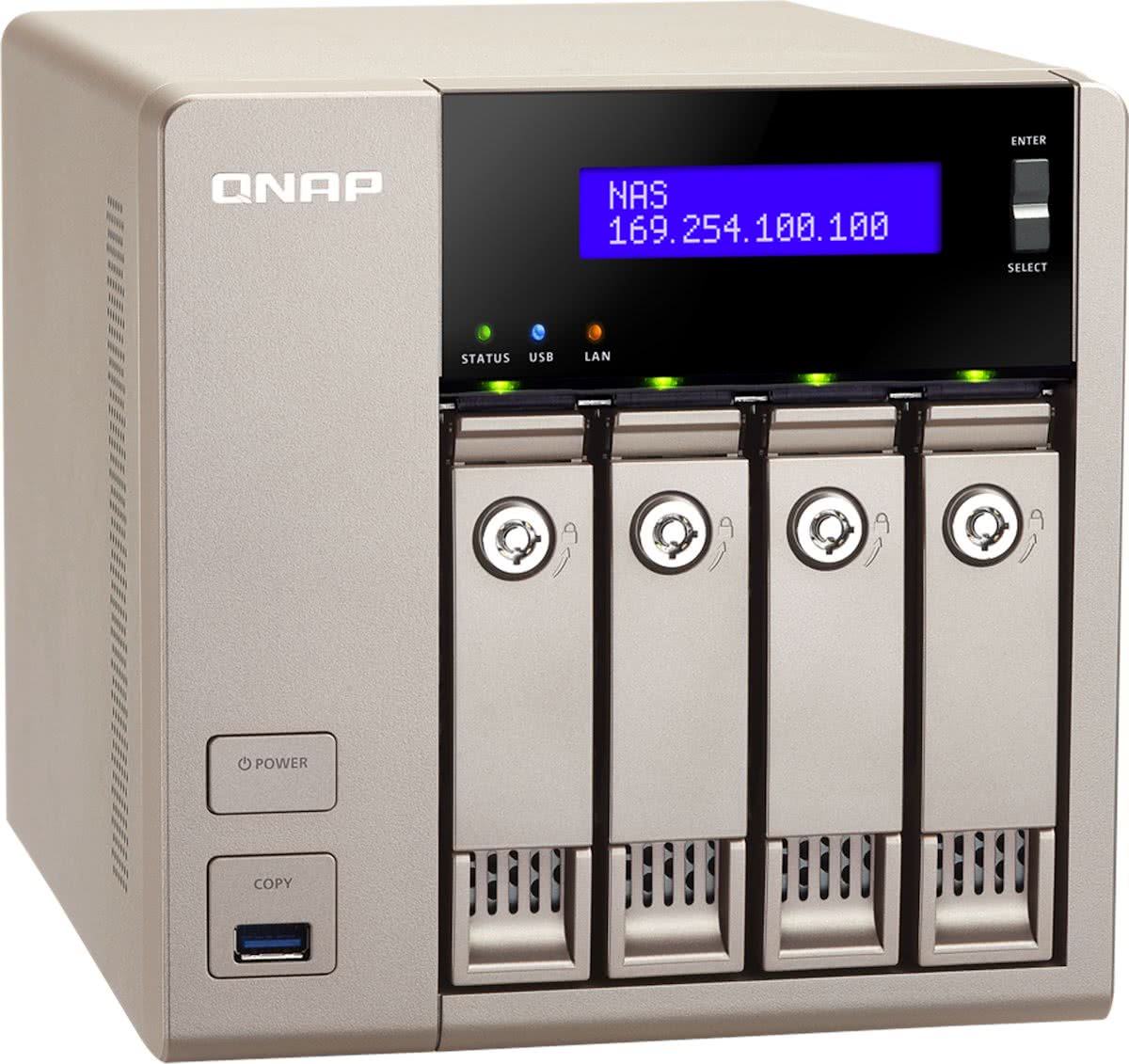 Qnap TVS-463 (4GB RAM) - NAS - 0TB - Zilver