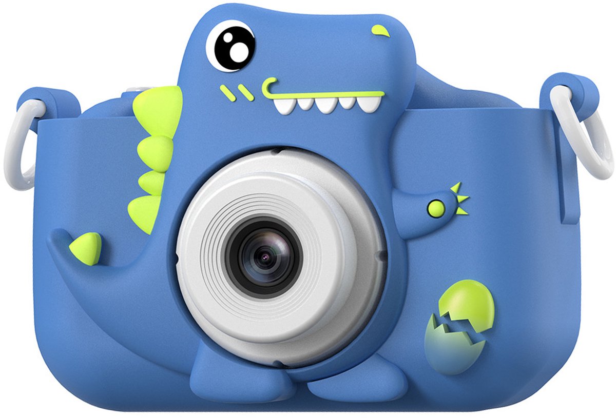   - Kindercamera - Dinosaurus Speelgoedcamera met 32GB SD - kinderspeelgoed - Fotocamera voor Kinderen 3-12 Jaar - Zelfontspanner - Video Opname - Cadeau voor Meisjes & Jongens (Kerstcadeau, Verjaardag) - Blauw
