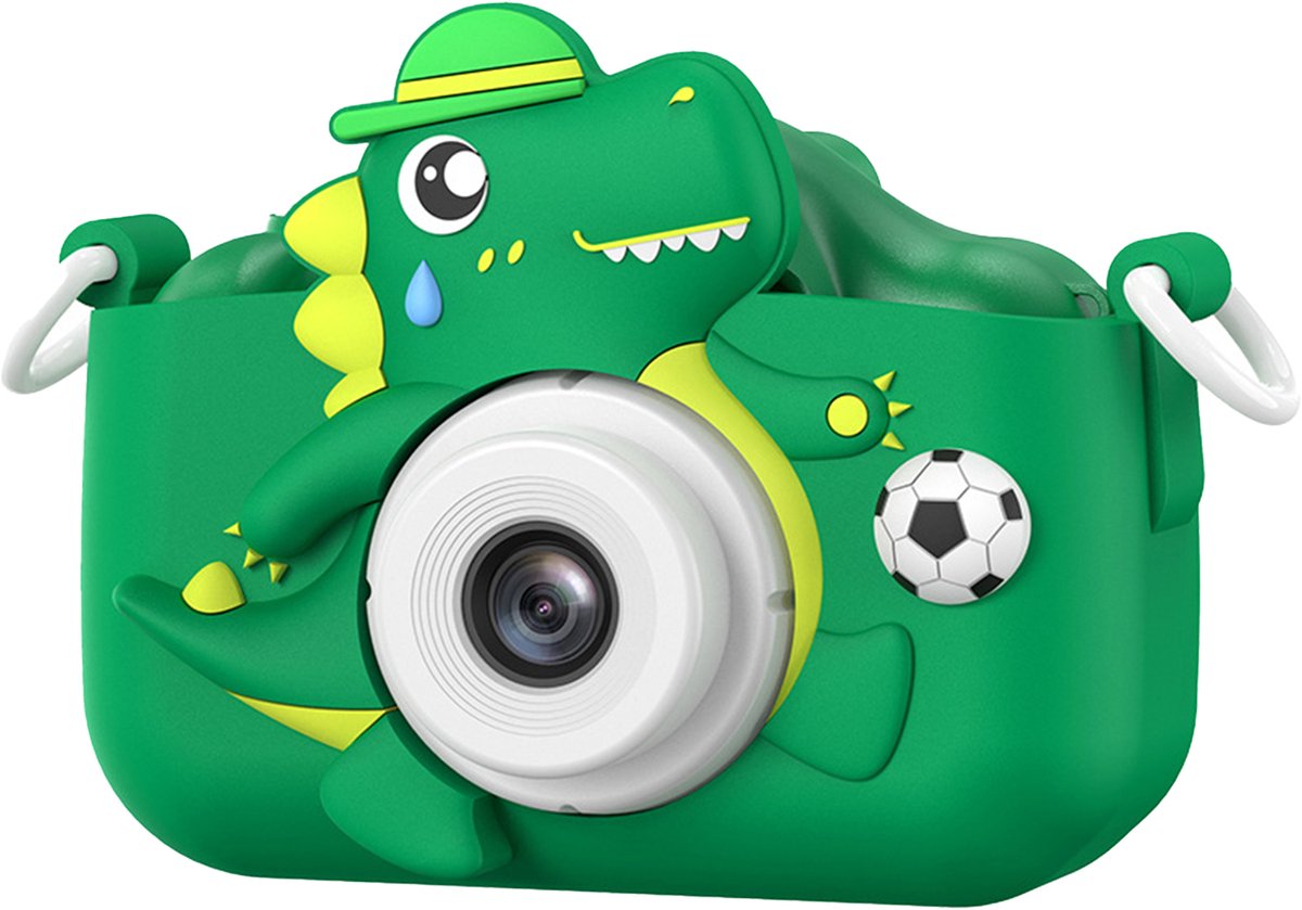   - Kindercamera - Dinosaurus Speelgoedcamera met 32GB SD-kaart & Zachte Hoes - kinderspeelgoed - Fotocamera voor Kinderen 3-12 Jaar - Cadeau voor Jongens en Meisjes (Kerst, Verjaardag) - Zelfontspanner & Video - Groen