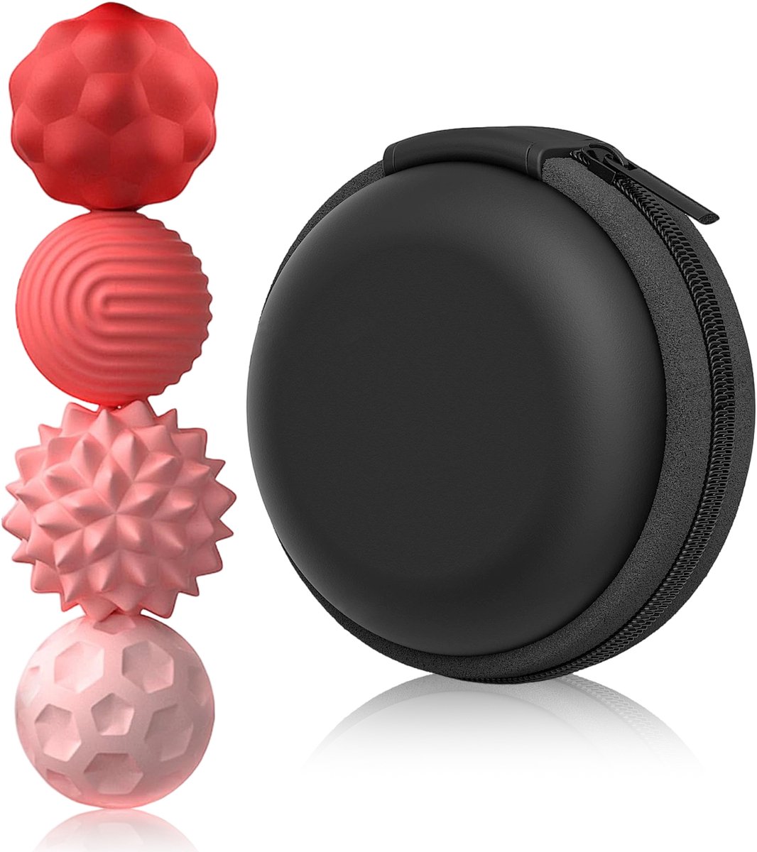 QTTVBTNA - Magnetische Focusballen - Sensorische Stressballen - Stressverlichting & Ontspanning - Voor Volwassenen & Kinderen - Roze - Ø2,2cm - 4 Stuks