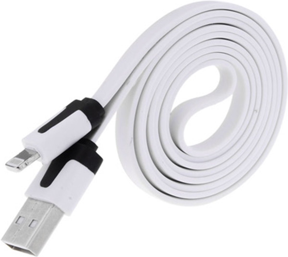 Lightning Kabel Datacable 2 meter voor Apple Wit White