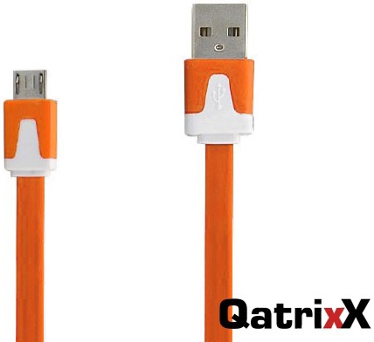 Micro USB Datakabel 1 meter voor Samsung Galaxy A3 Oranje