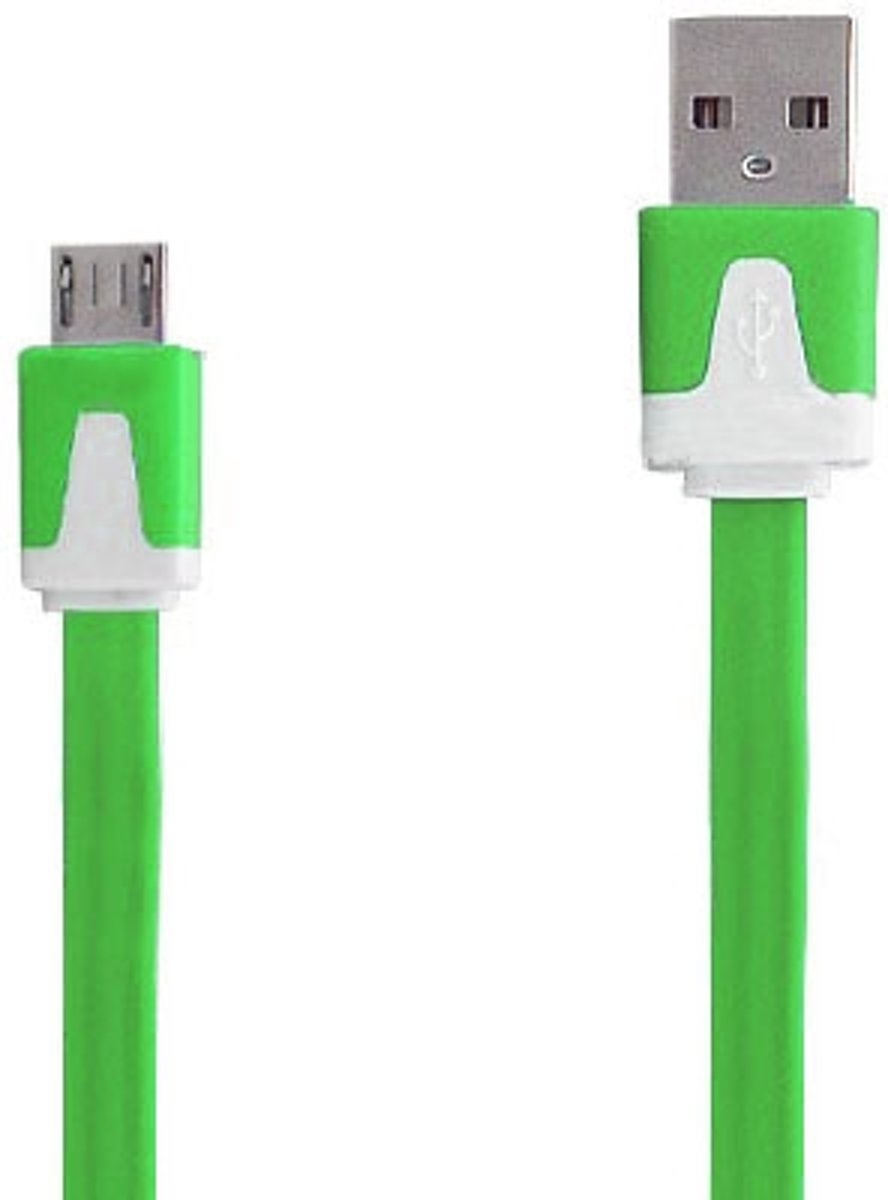 Micro USB Kabel Datacable 2 meter Universeel Groen Green