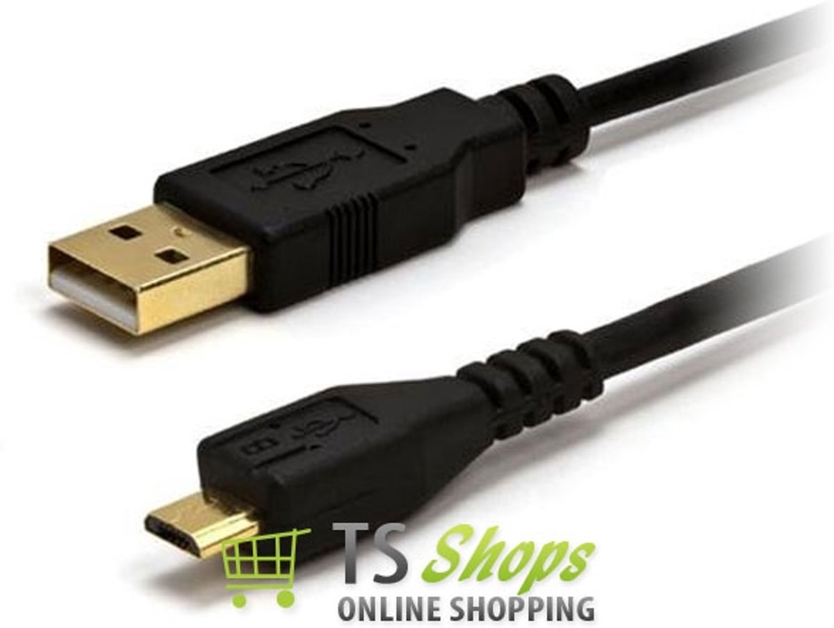 Micro USB Kabel Datacable 3 meter Universeel Black Zwart