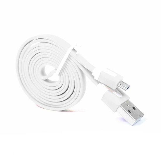 Micro USB Kabel Datacable 3 meter Universeel White Wit