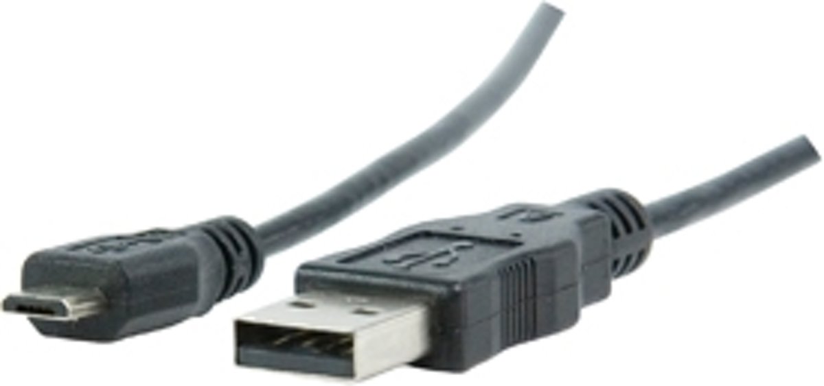 Micro USB kabel 1m zwart/black