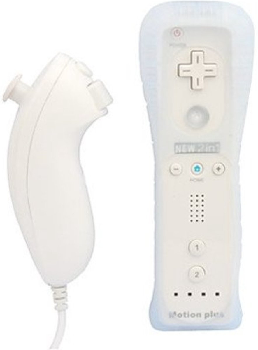 Motion Plus Controller + Nunchuk Controller - Wit voor Nintendo Wii + Wii U