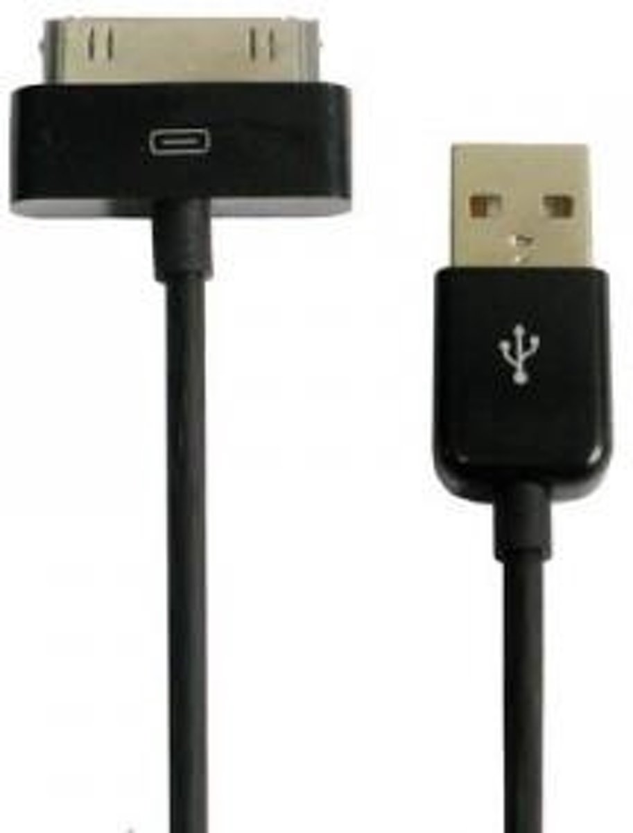 USB datakabel oplader Zwart/Black voor Apple iPhone 3G 3GS 4G 4S iPod iPad 3 meter