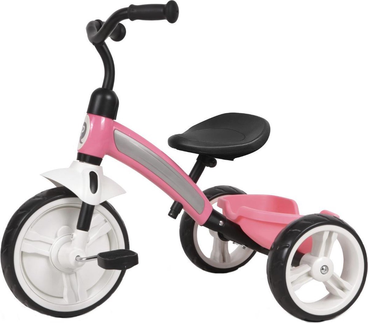 Qplay Driewieler Elite Junior Staal Roze/wit/zwart