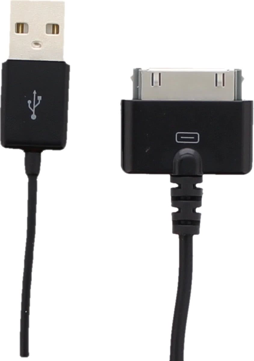 Qtrek QTRCBL00001 1m Micro-USB B/Mini-USB B/Apple 30-p Zwart mobiele telefoonkabel